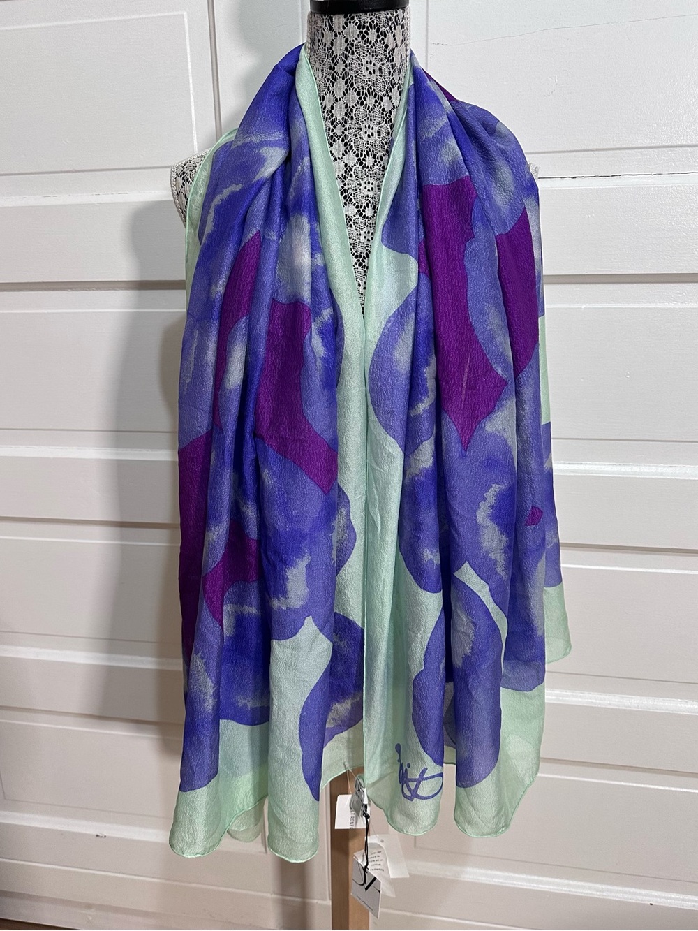 NEW Diane von Furstenberg DVF Silk Abstract Valencia Scarf Shawl Wrap 40 X 67”